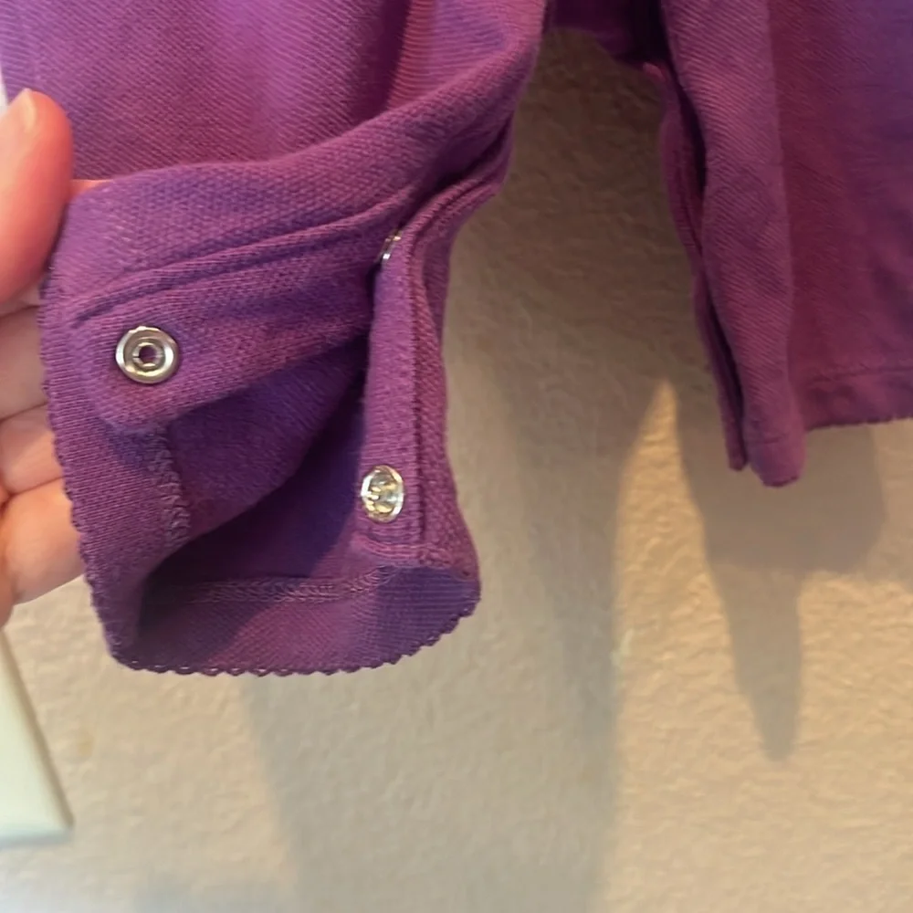 Ralph Lauren Baby Girl’s Purple Polo Shirt Style Ruffle Neck Romper 3 Months